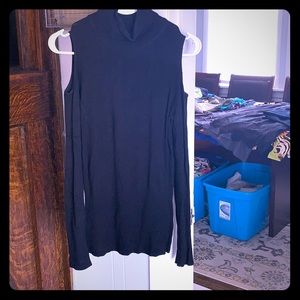 Black Cold Shoulder Sweater